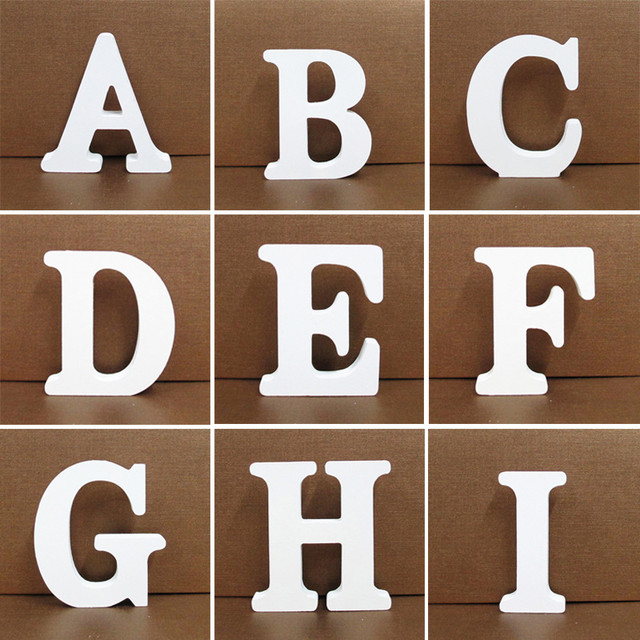 Home Decor White Wooden Letter  Wooden Letters Decorations